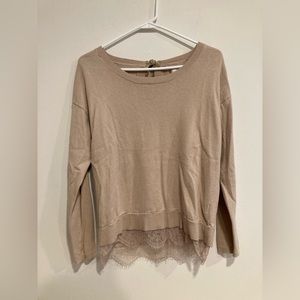 Lauren Conrad Lace & Bow Blouse (S)